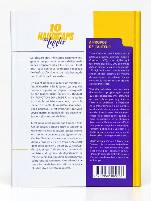 « 10 handicaps du leader qui freinent la croissance du ministère – Volume 1 » : quatrième de couverture
